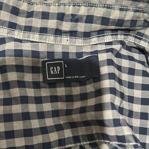 GAP Navy and White Checkered Shirt19